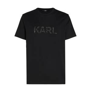 Karl Lagerfeld Tričko 'Bouclé'  čierna
