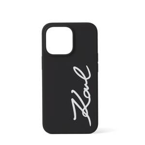 Karl Lagerfeld Puzdro na mobil 'Signature Logo iPhone 13 Pro'  čierna / biela