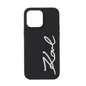 Karl Lagerfeld Puzdro na mobil 'Signature Logo iPhone 13 Pro Max'  čierna / biela