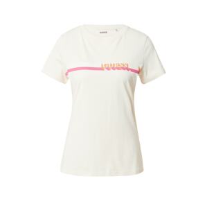 GUESS Funkčné tričko 'MONDAY'  krémová / svetlooranžová / svetloružová