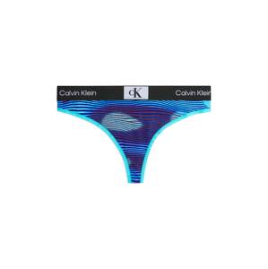 Calvin Klein Underwear Tangá  vodová / tmavomodrá / čierna / biela