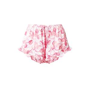 Hunkemöller Pyžamové nohavice  ružová / biela