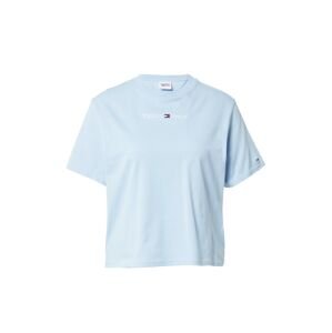 Tommy Jeans Tričko 'Serif Linear'  námornícka modrá / svetlomodrá / červená / biela