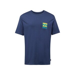 BILLABONG Tričko 'STAMP'  námornícka modrá / tyrkysová / nebesky modrá / žltá