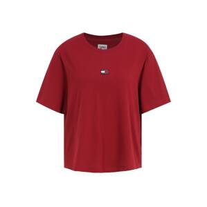Tommy Jeans Curve Tričko  tmavomodrá / tmavočervená / biela