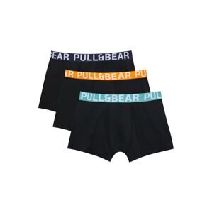 Pull&Bear Boxerky  námornícka modrá / oranžová / čierna / biela