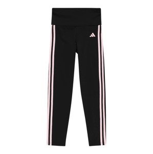 ADIDAS SPORTSWEAR Športové nohavice 'Essentials Aeroready 3-Stripes High-Waisted'  ružová / čierna
