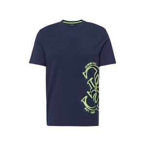 GUESS Funkčné tričko 'LEROI'  námornícka modrá / limetová / biela