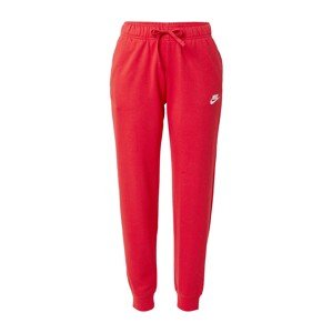 Nike Sportswear Nohavice  ohnivo červená / biela