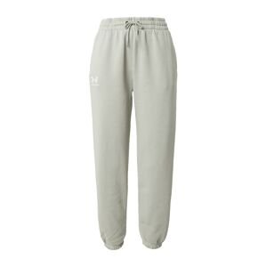 UNDER ARMOUR Športové nohavice 'Essential'  pastelovo zelená / biela
