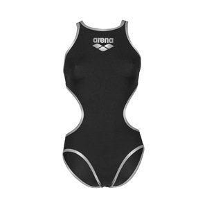 ARENA Športové jednodielne plavky 'ONE BIGLOGO'  striebornosivá / čierna