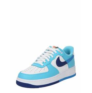 Nike Sportswear Nízke tenisky 'AIR FORCE 1 07 LV8'  nebesky modrá / čierna / biela