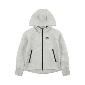 Nike Sportswear Tepláková bunda  sivá melírovaná / čierna