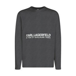 Karl Lagerfeld Tričko 'Rue St-Guillaume'  čierna / biela