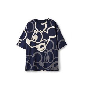 Desigual Tričko 'Arty Mickey Mouse'  béžová / námornícka modrá