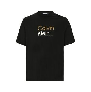 Calvin Klein Big & Tall Tričko  hnedá / čierna / biela