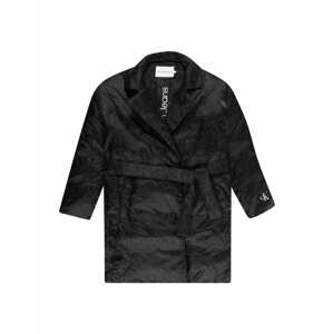 Calvin Klein Jeans Kabát 'DEBOSSING'  čierna / biela