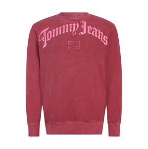Tommy Jeans Plus Mikina  ružová / vínovo červená