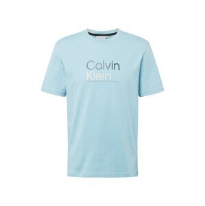 Calvin Klein Tričko  nebesky modrá / čierna / biela