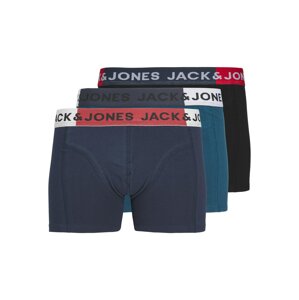 JACK & JONES Boxerky  námornícka modrá / petrolejová / svetločervená / čierna
