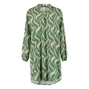 ZABAIONE Košeľové šaty 'Lisa'  béžová / zelená