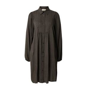 Freequent Košeľové šaty 'ADNEY'  sivobéžová / čierna