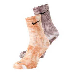 Nike Sportswear Ponožky  mokka / tmavooranžová / čierna / biela