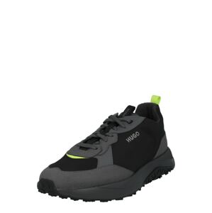 HUGO Sneaker 'Kane'  sivá / striebornosivá / svetlozelená / čierna