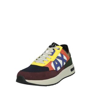 ARMANI EXCHANGE Sneaker  modrá / žltá / oranžová / bordová