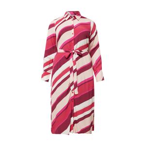 EVOKED Košeľové šaty 'DEMA'  ružová / tmavoružová / biela
