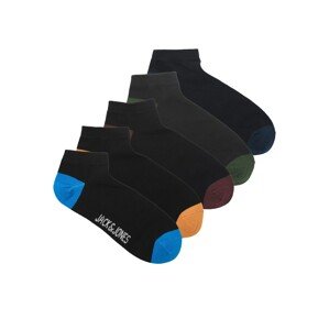 JACK & JONES Ponožky  modrá / tmavozelená / oranžová / čierna
