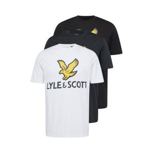 Lyle & Scott Tričko  žltá / antracitová / čierna / biela