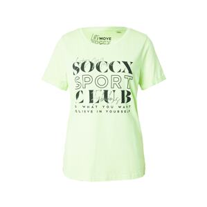 Soccx Tričko  svetlozelená / čierna / biela