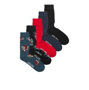 JACK & JONES Ponožky 'SUBOO'  námornícka modrá / petrolejová / červená / čierna
