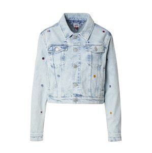 Tommy Jeans Prechodná bunda 'IZZIE'  kráľovská modrá / svetlomodrá / ohnivo červená / biela