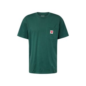 Carhartt WIP Tričko  smaragdová / červená / biela