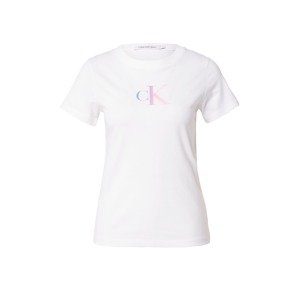 Calvin Klein Jeans Tričko  tmavomodrá / ružová / šedobiela