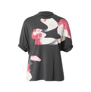 TAIFUN Tričko  tmavosivá / ružová / pitaya / biela