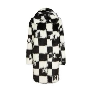 Karl Lagerfeld Prechodný kabát 'Check'  čierna / biela