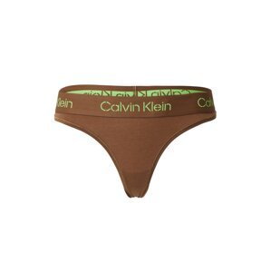 Calvin Klein Underwear Tangá  sépiová / limetová