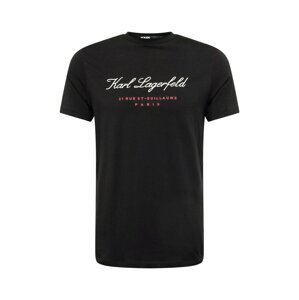 Karl Lagerfeld Tričko  svetločervená / čierna / biela