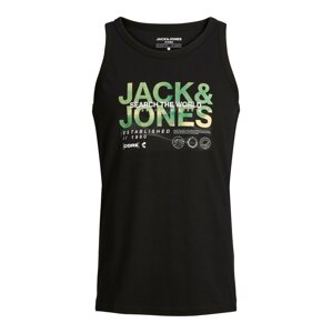 JACK & JONES Tričko 'WATER'  svetložltá / zelená / čierna / biela