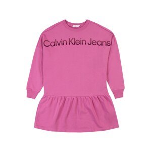 Calvin Klein Jeans Šaty 'HERO'  ružová / červeno-fialová