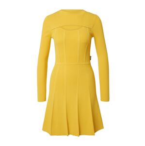 HUGO Pletené šaty 'Sorsety'  žltá