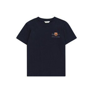 GANT Tričko  námornícka modrá / sivá / oranžová