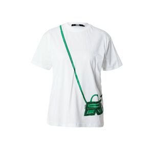 Karl Lagerfeld Tričko 'IKON'  zelená / biela
