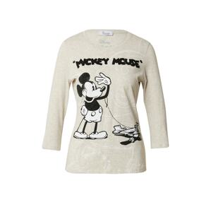 PRINCESS GOES HOLLYWOOD Tričko 'Mickey Mouse'  béžová / čierna / biela