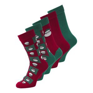 JACK & JONES Ponožky  zelená / červená / čierna / biela