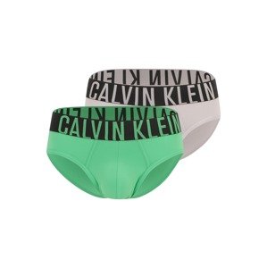 Calvin Klein Underwear Nohavičky 'Intense Power'  svetlosivá / neónovo zelená / čierna
