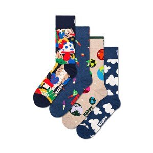 Happy Socks Ponožky 'Wild And Free'  béžová / námornícka modrá / žltá / červená
